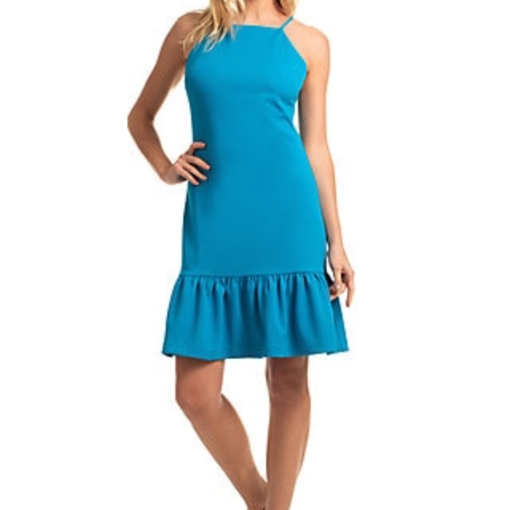 Trina Turk Sleeveless Flounce Hem Dress